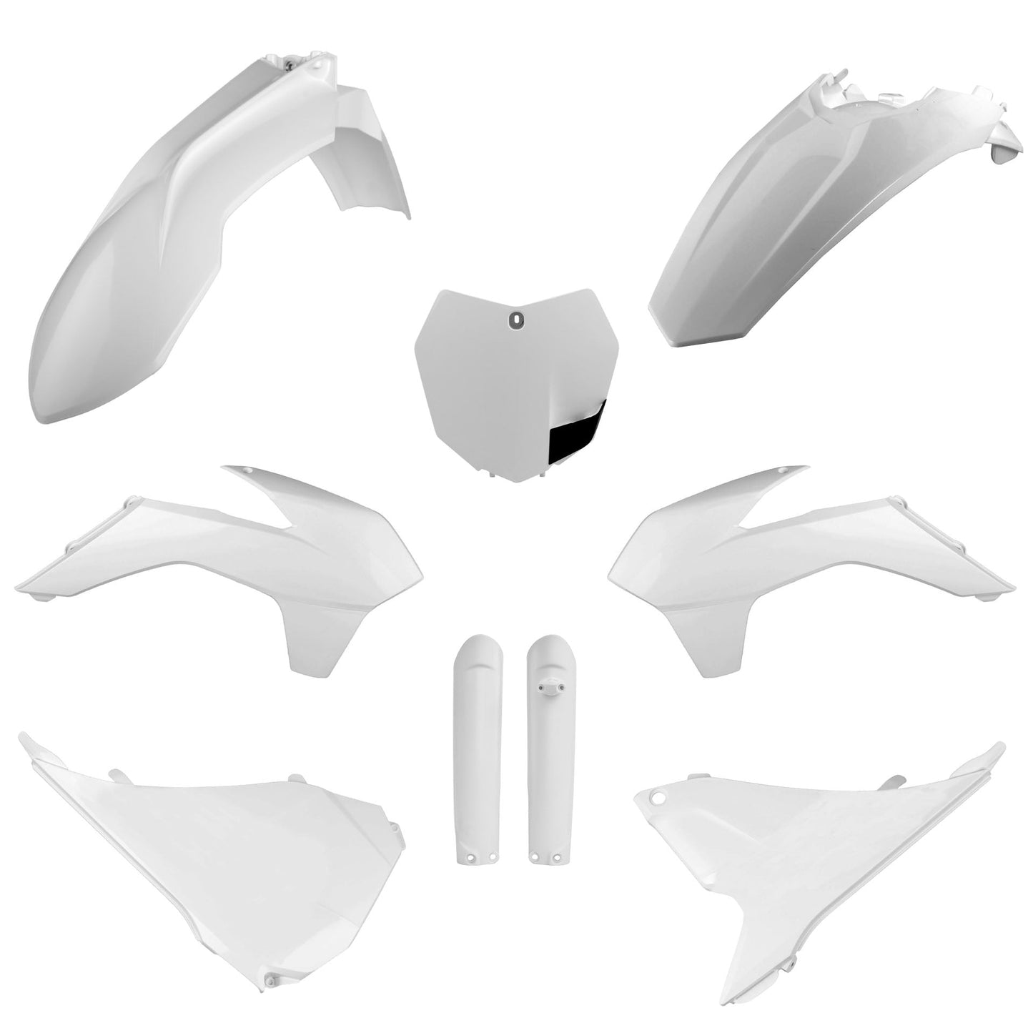 Polisport KTM Plastic Kit with Fork Guards SX SXF 2015 ONLY SX 250 15 - 2016, White - motocross4u
