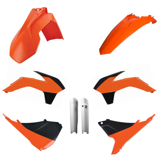 Polisport KTM Plastic Kit with Fork Guards EXC EXCF 2014 - 2015, OEM Orange Black - motocross4u