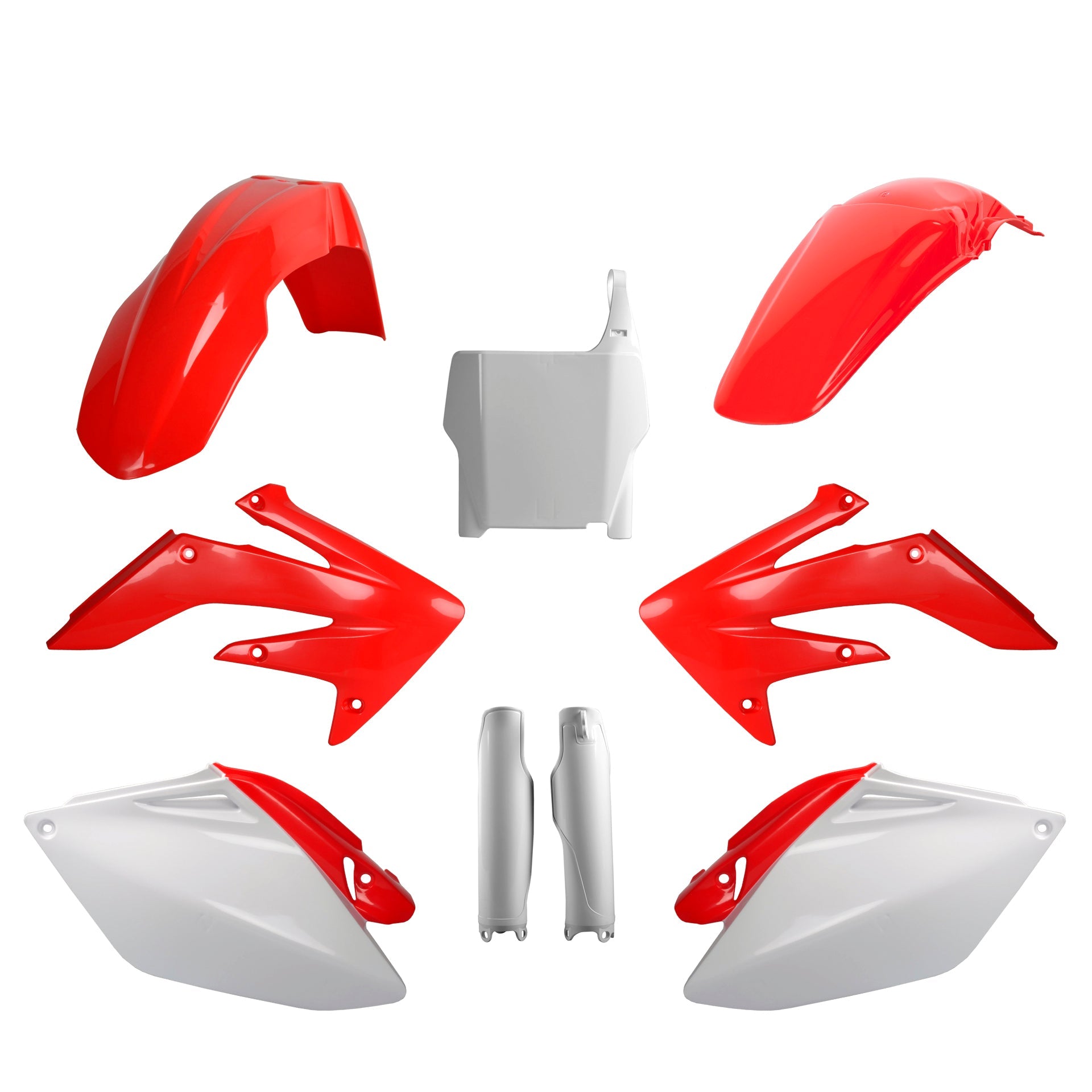 Polisport Honda Plastic Kit with Fork Guards CRF 250 R 2006 - 2007, OEM Red - motocross4u