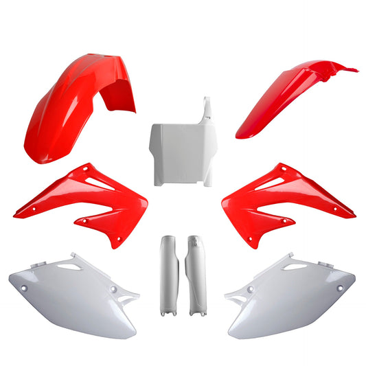 Polisport Honda Plastic Kit with Fork Guards CRF 450 R 2004, Red - motocross4u