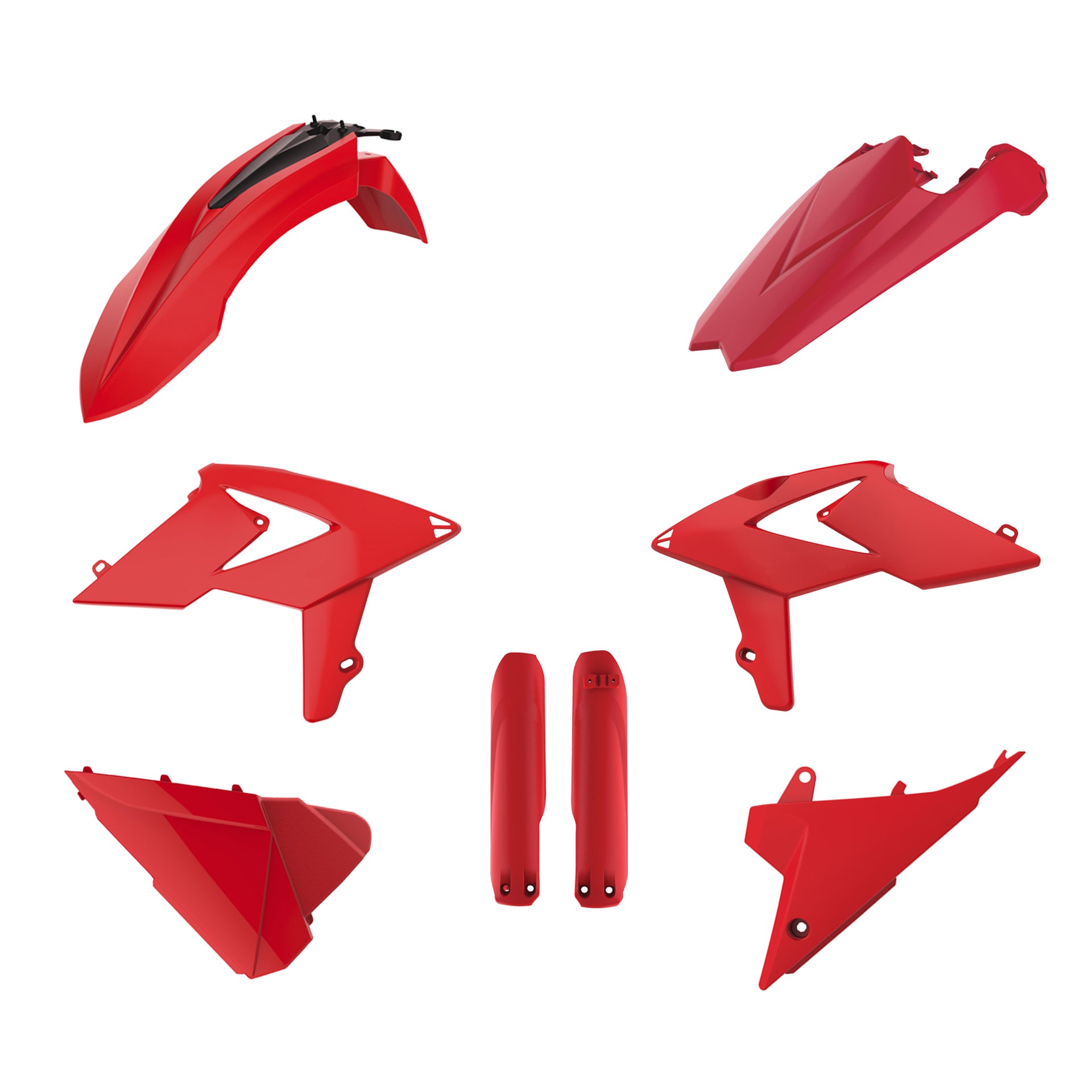 Polisport Beta Plastic Kit with Fork Guards RR ENDURO 2019 ONLY, Red - motocross4u