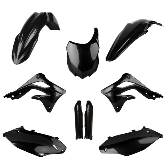 Polisport Kawasaki Plastic Kit with Fork Guards KXF 450 2013 - 2015, Black - motocross4u