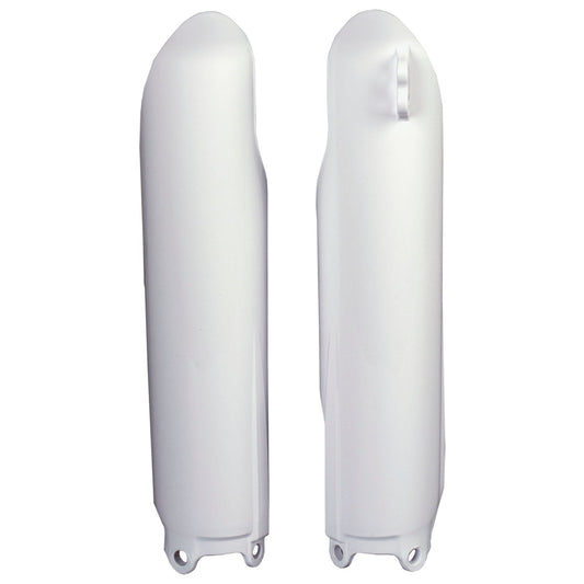 Polisport Yamaha Fork Guards YZ 125 250 2008 - 2014 YZF 250 450 08 - 2009 WR 250 R 2009 - 2013, White - motocross4u