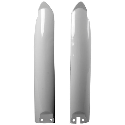 Polisport Kawasaki Fork Guards KX 125 250 500 1994 - 2003, White - motocross4u
