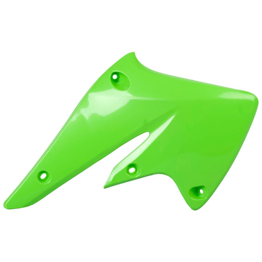 Polisport Kawasaki Radiator Scoops KXF 250 2004 - 2005, Green - motocross4u