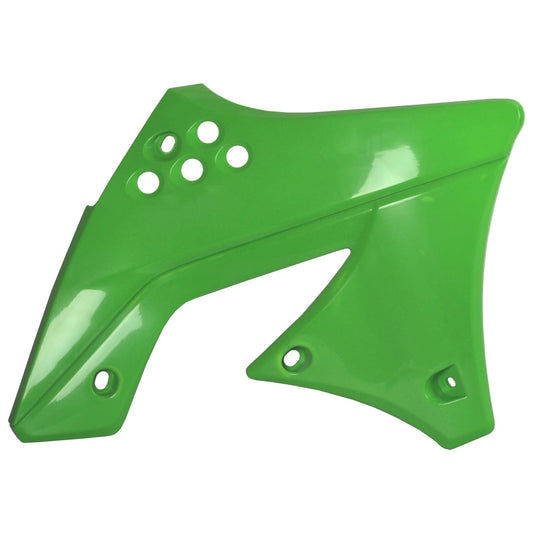 Polisport Kawasaki Radiator Scoops KXF 250 2009 - 2012, Green - motocross4u