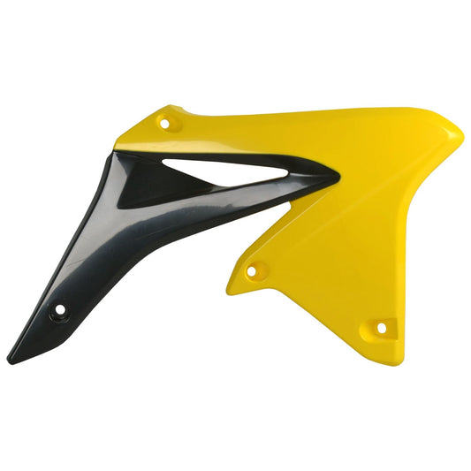 Polisport Suzuki Radiator Scoops RMZ 250 2010 - 2018, Yellow / Black - motocross4u