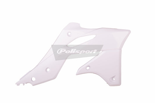 Polisport Kawasaki Radiator Scoops KXF 250 2013 - 2016, White - motocross4u