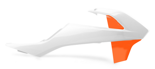 Polisport KTM Radiator Scoops SX 65 2016 - 2022 Gas Gas MC 65 2021 - 22, White / Orange - motocross4u