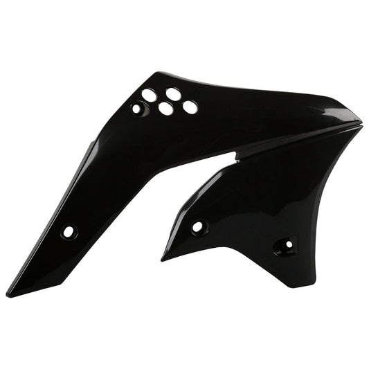 Polisport Kawasaki Radiator Scoops KXF 250 2006 - 2008, Black - motocross4u