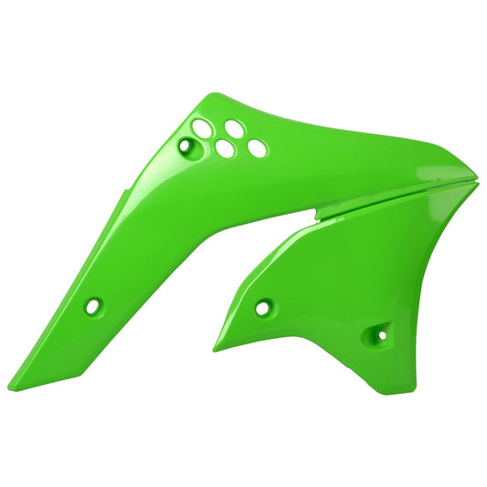 Polisport Kawasaki Radiator Scoops KXF 250 2006 - 2008, Green - motocross4u