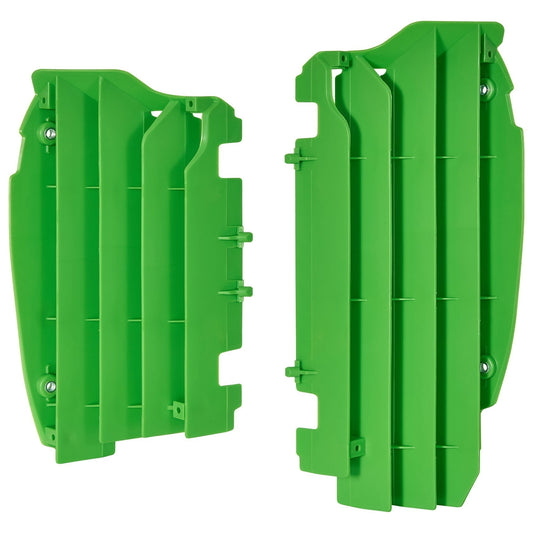 Polisport Kawasaki Radiator Louvers KXF 450 2012 - 2015, Green - motocross4u