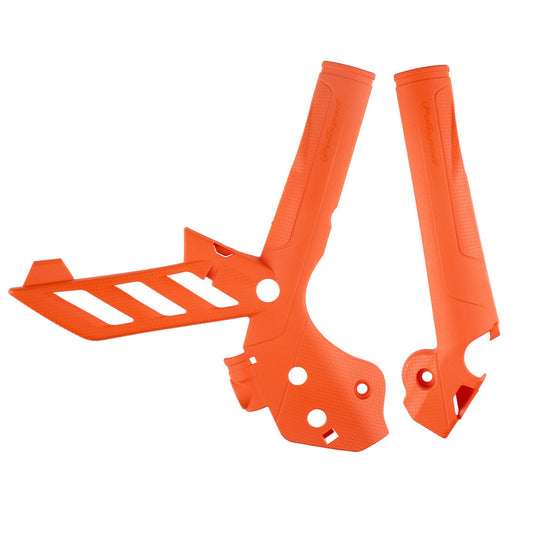 Polisport KTM Frame Guards SX SXF 2011 - 2015 SX 250 11 - 2016 EXC EXCF 2012 - 16, Orange - motocross4u