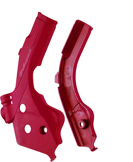 Polisport Gas Gas Husqvarna Frame Guards TC FC 2019 - 2022 TE FE 2020 – 2023 MC MCF EC ECF 2021 - 23, Red - motocross4u