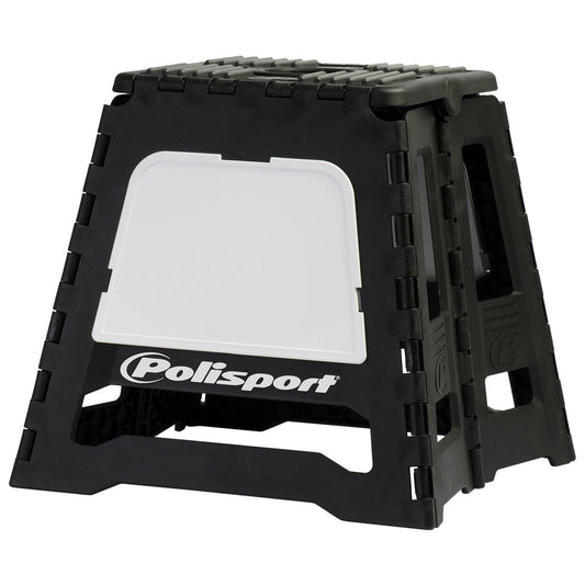 Polisport Fold Away Stand, Black / White - motocross4u