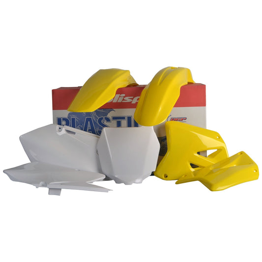 Polisport Suzuki Plastic Kit RM 125 RM 250 2001 - 2008, Yellow - motocross4u