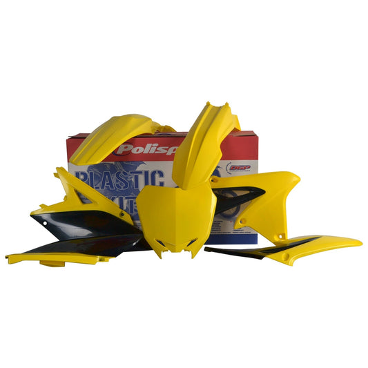 Polisport Suzuki Plastic Kit RMZ 250 2010 - 2018, Yellow - motocross4u