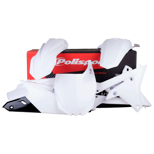 Polisport Yamaha Plastic Kit YZF 250 2014 - 2018 YZF 450 14 - 2017, White - motocross4u