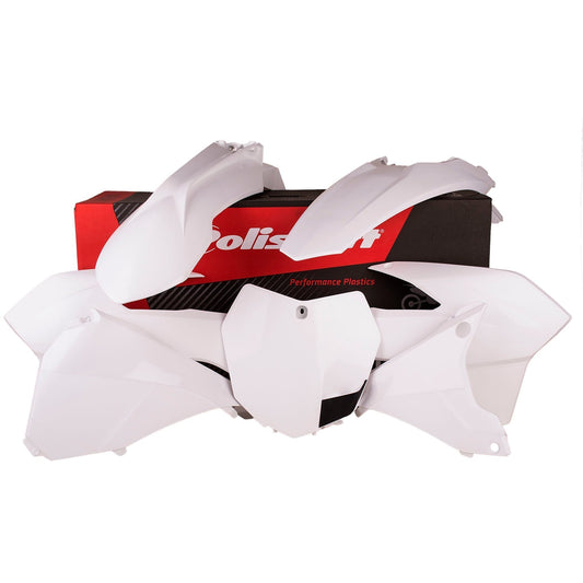 Polisport KTM Plastic Kit EXC EXCF 2014 - 2016, All White - motocross4u