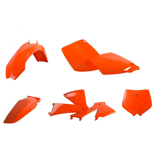 Polisport KTM Plastic Kit SX 2001 - 2002 SX 125 525 01 - 2003 EXC 03 ONLY, All Orange - motocross4u