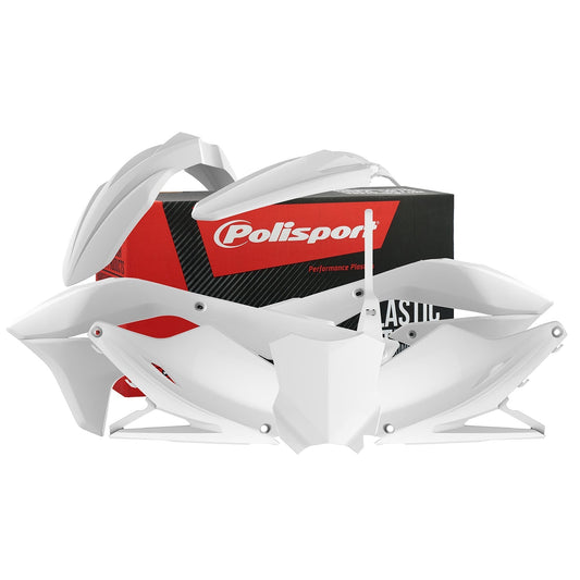Polisport Kawasaki Plastic Kit KXF 450 2016 - 2018, White - motocross4u