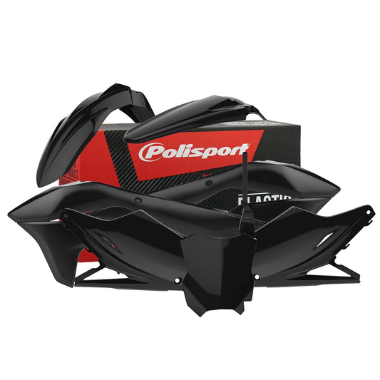 Polisport Kawasaki Plastic Kit KXF 450 2016 - 2018, Black - motocross4u