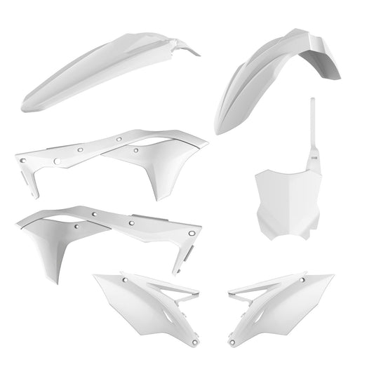 Polisport Kawasaki Plastic Kit KXF 250 2017 - 2020, White - motocross4u