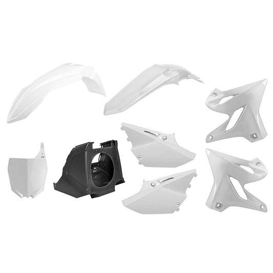 Polisport Yamaha Plastic Kit YZ 125 YZ 250 2002 - 2014 Restyle, White - motocross4u