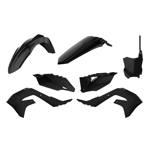 Polisport Kawasaki Plastic Kit KX 250 2021 - 2022 KX 450 2019 - 22, All Black - motocross4u