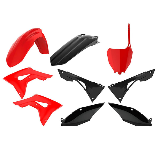 Polisport Honda Plastic Kit CRF 250 R 2018 - 2021 CRF 450 R 2017 - 2020, Red & Black - motocross4u
