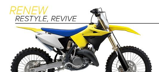 Polisport Suzuki Plastic Kit RM 125 RM 250 2001 - 2008 Restyle, Oem Yellow - motocross4u