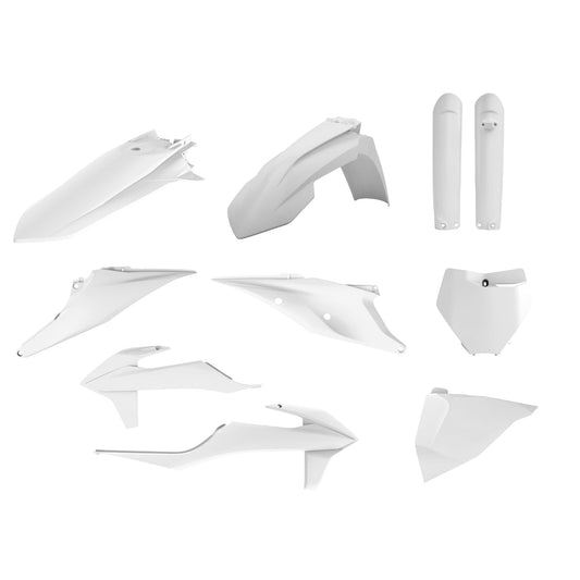 Polisport KTM Plastic Kit SX SXF 2019 - 2022, White - motocross4u