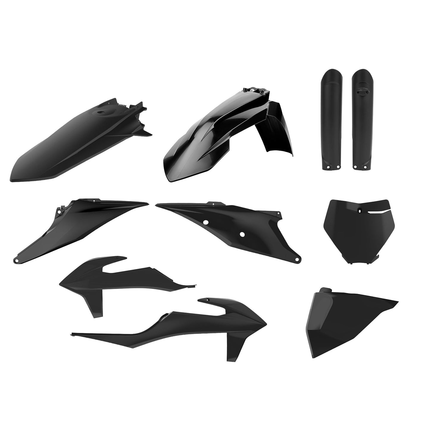 Polisport KTM Plastic Kit SX SXF 2019 - 2022, Black - motocross4u