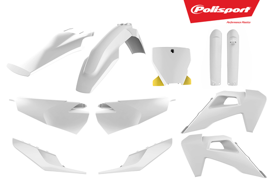 Polisport Husqvarna Plastic Kit TC FC 2019 – 2022, All White - motocross4u