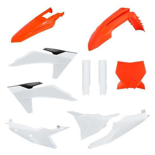 Polisport KTM Plastic Kit SX SXF 2023 - 2024, OEM Orange White - motocross4u