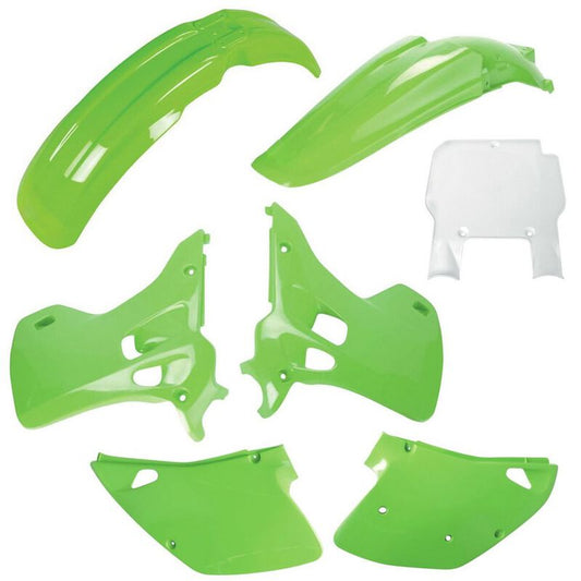 Polisport Kawasaki Plastic Kit KX 125 KX 250 1992 ONLY, Green - motocross4u