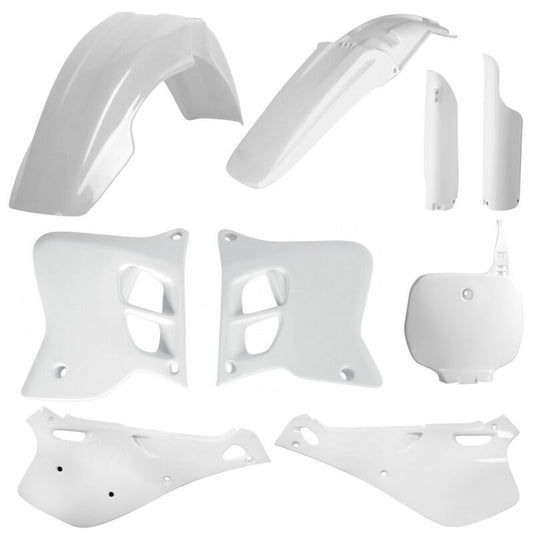 Polisport Yamaha Plastic Kit YZ 125 YZ 250 1993 - 1995, All White - motocross4u