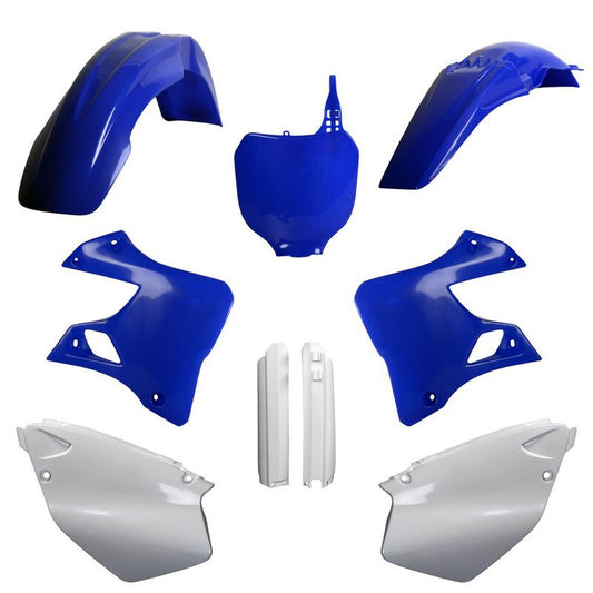 Polisport Yamaha Plastic Kit with Fork Guards YZ 125 YZ 250 2000 - 2001, OEM Blue - motocross4u