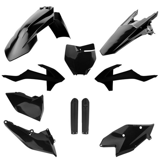 Polisport KTM Plastic Kit with Fork Guards SX SXF 2016 - 2018 SX 250 2017 - 2018, Black - motocross4u
