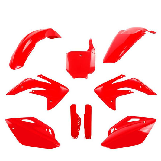 Polisport Honda Plastic Kit with Fork Guards CRF 150 R 2007 - 2024, All Red - motocross4u