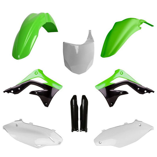 Polisport Kawasaki Plastic Kit with Fork Guards KXF 450 2012 ONLY, OEM - motocross4u
