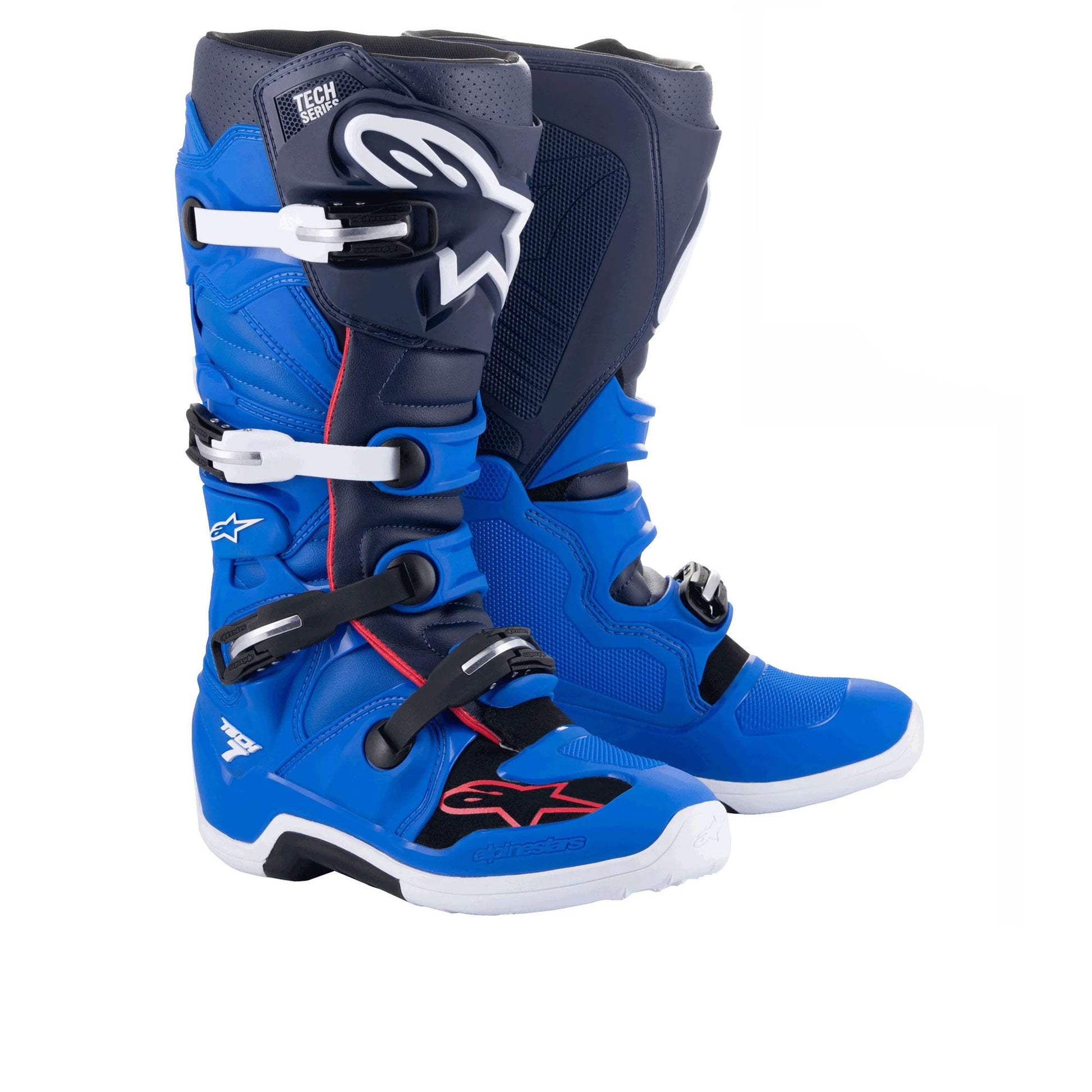 Alpinestars Tech 7 Motocross Boots – ALPINE BLUE NIGHT NAVY BRIGHT RED - motocross4u