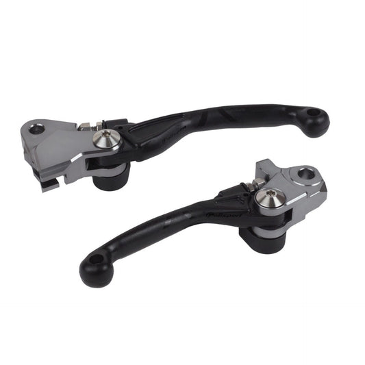 Polisport Honda Pivot Lever Set Honda CRF 250 R 2007 - 2017 CRF 450 R 07 – 2016, Black - motocross4u