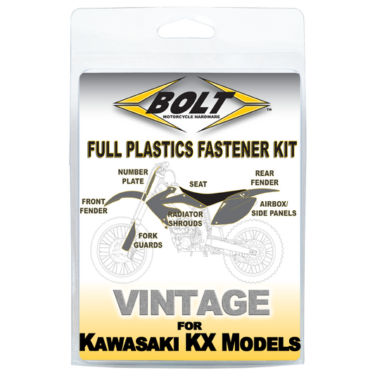 Bolt Motorcycle Hardware Kawasaki Plastics Fastener Bolt Kit KX 125 250 1988 – 1989 KX 500 88 - 2004 - motocross4u