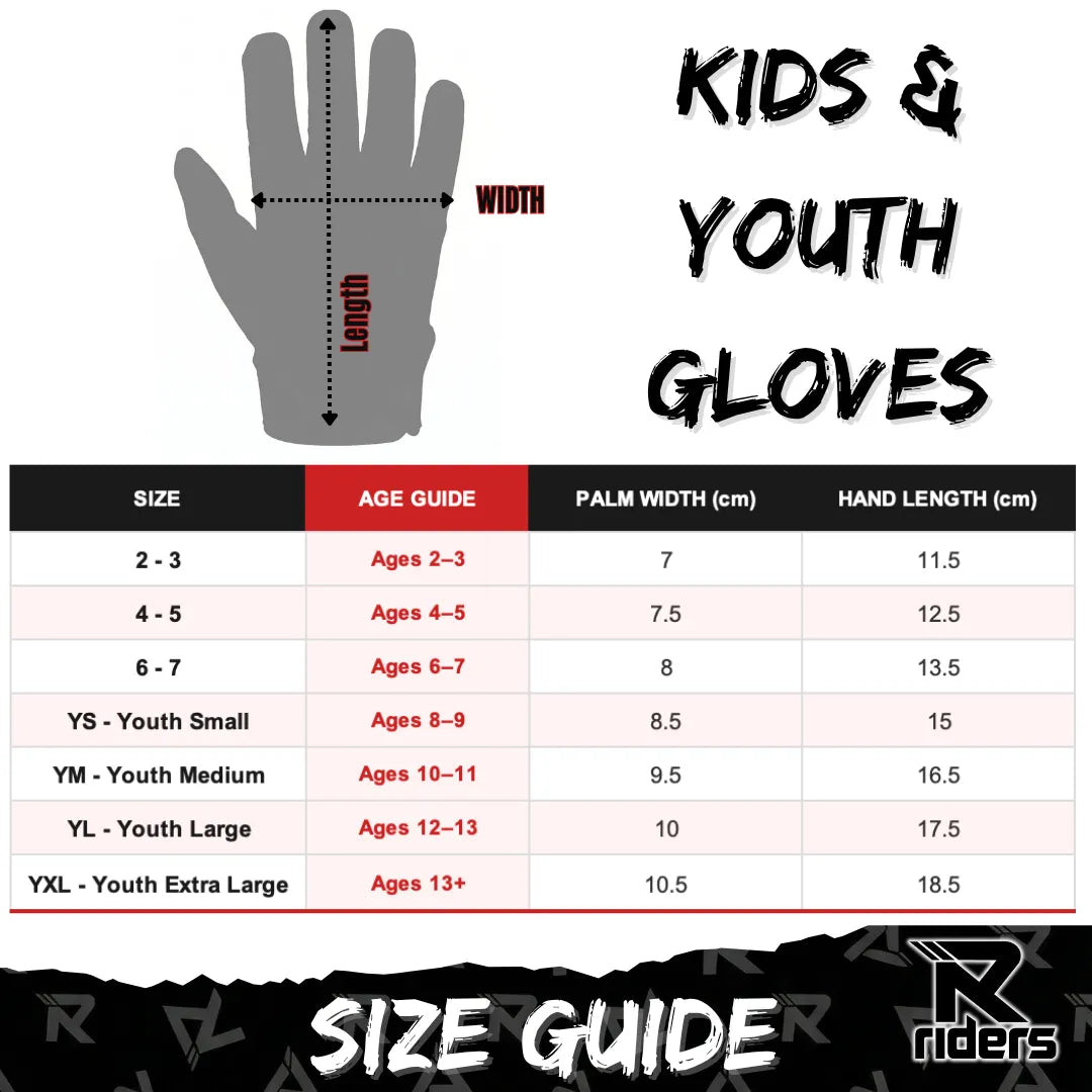 R Riders Long Finger Tech Gloves