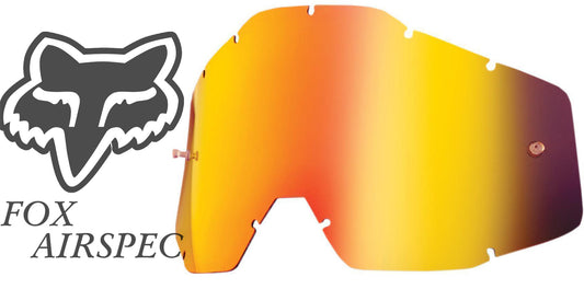 Goggle Shop Fox Airspec / Airspace Mirror Tear off Lens, Red Inferno - motocross4u