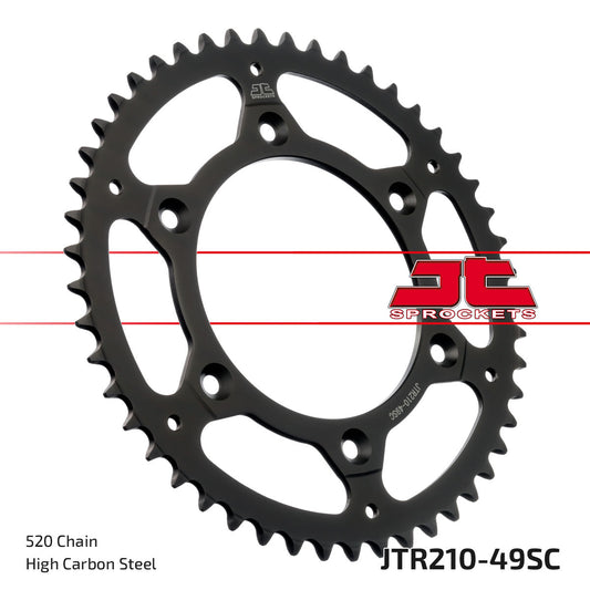 JT Sprockets Steel Rear Sprocket Honda CR 125 1983 - 2007 CR 250 1984 - 07 CR 500 84 - 2001 CRF 250 R 2004 - 2023 CRF 450 R 2002 - 23 Beta RR Enduro 2013 - 2021, 49T - motocross4u