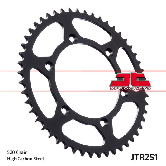 JT Sprockets Steel Rear Sprocket Yamaha YZ 125 250 1999 - 2021 YZF 250 2001 - 21 YZF 426 2000 - 2002 YZF 450 2003 - 21, 49T - motocross4u