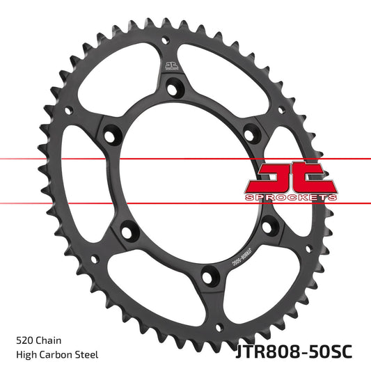 JT Sprockets Steel Rear Sprocket Suzuki RM 125 250 RMZ 250 450 1980 - 2024, 50T - motocross4u