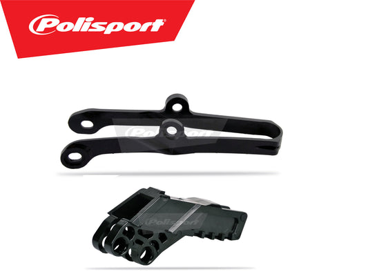 Polisport Kawasaki Chain Guide Slider Kit KXF 250 2004 - 2005 Suzuki RMZ 250 04 - 2006, Black - motocross4u